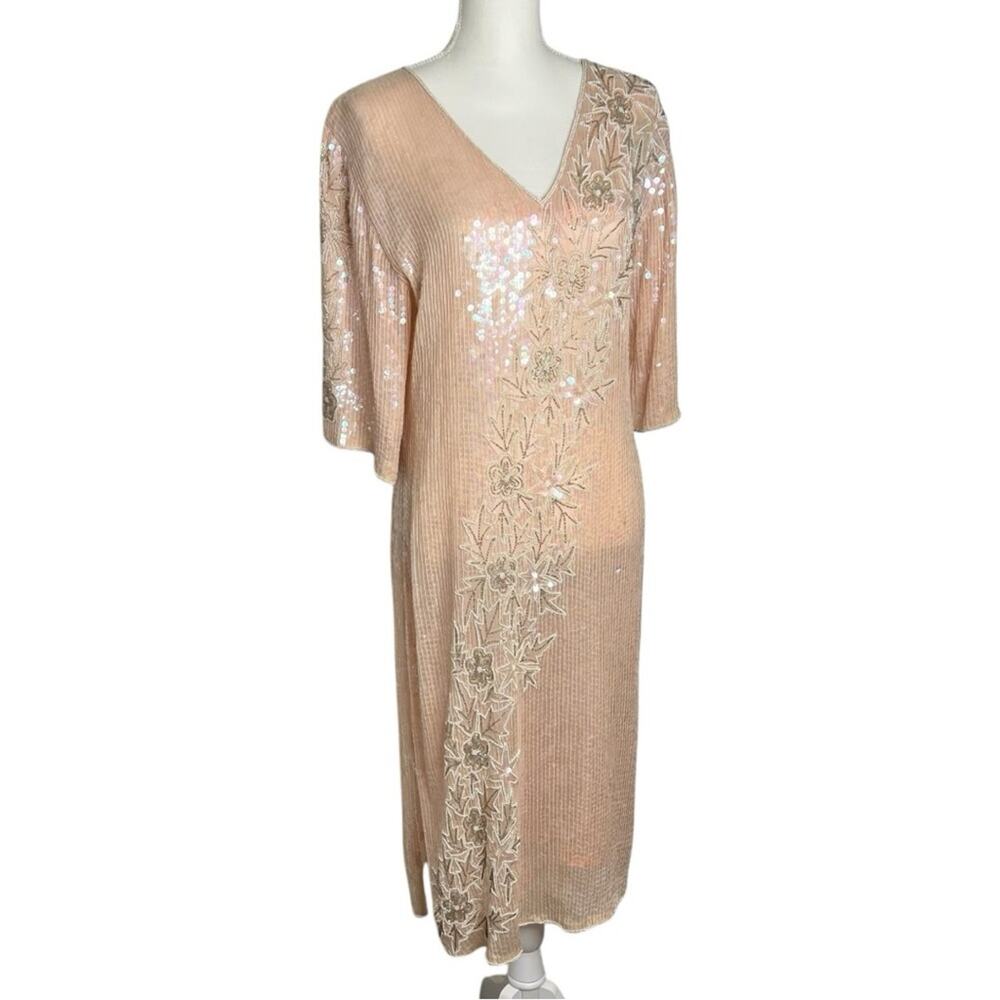 Vintage Cheryl’s Winners Sequin and Beaded Women’s Dress Size vintage Medium